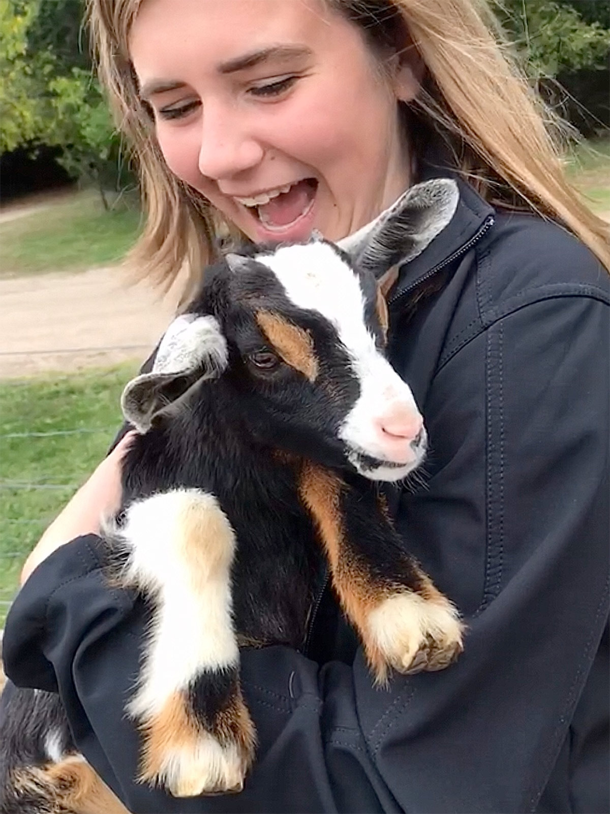 Emily with goat